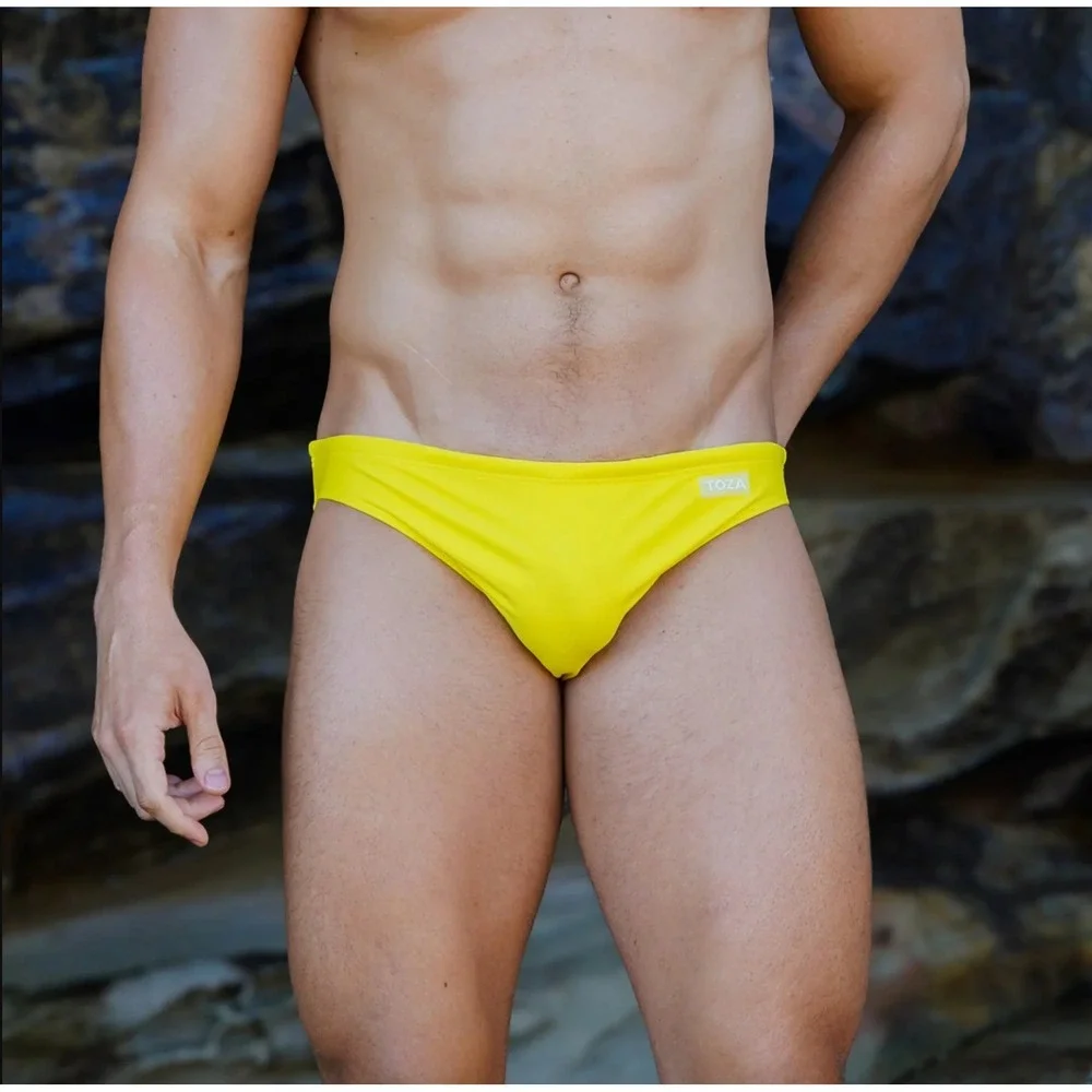 Toza Solar Yellow Men's Swim Brief Size XL
